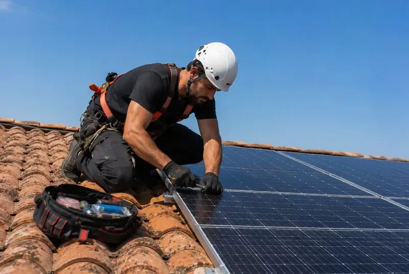 Maintenance et monitoring de panneaux solaires à Condamine