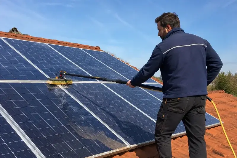 Nettoyage et entretien de panneaux solaires à Condamine